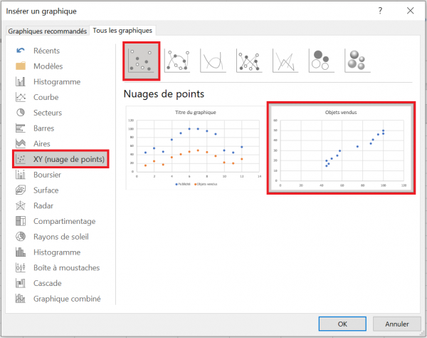 Comment créer un nuage de points dans Excel