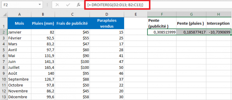 La Fonction Droitereg Dans Excel