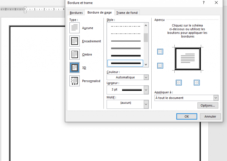 Mettre en forme l'arrière-plan de la page dans un document Word