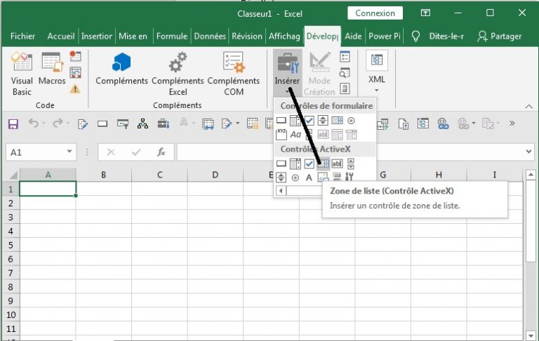 Zone De Liste Dans Excel Vba