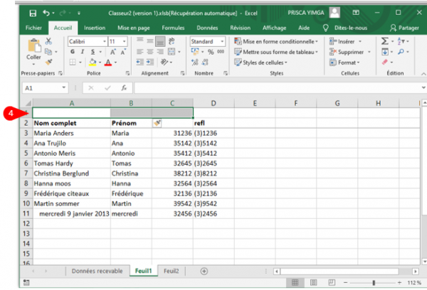 Fusionner deux ou plusieurs cellules dans Excel