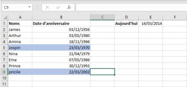 Utilisez La Fonction DATEDIF Dans Excel Pour Déterminer Tous Les Amis ...