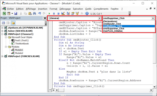 Vba gestion des erreurs